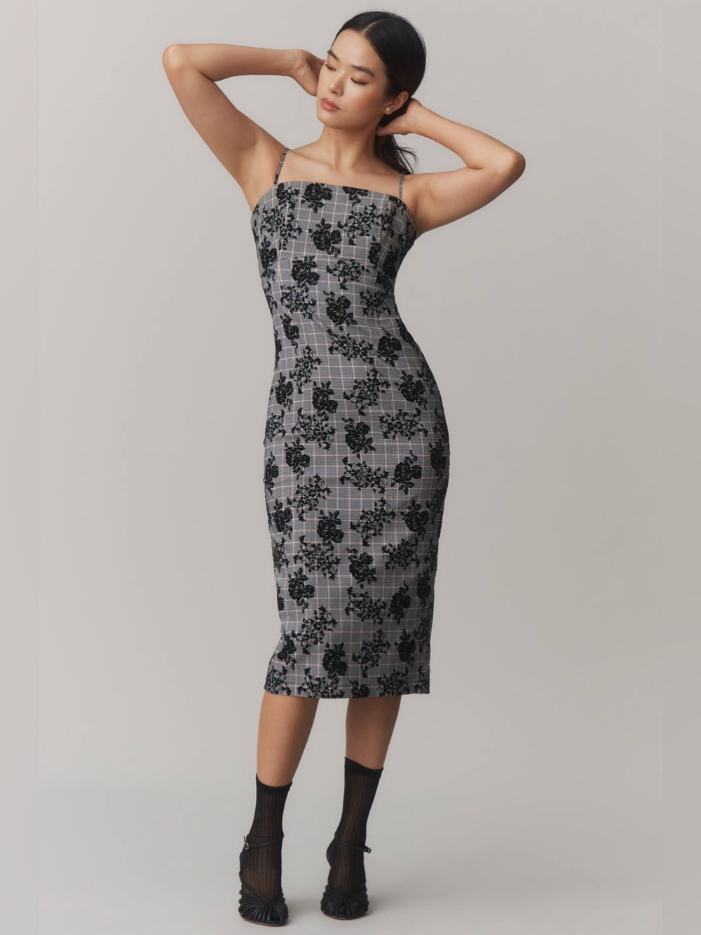 Maeve Slim Patterned Midi Dress - New! - Size Medium